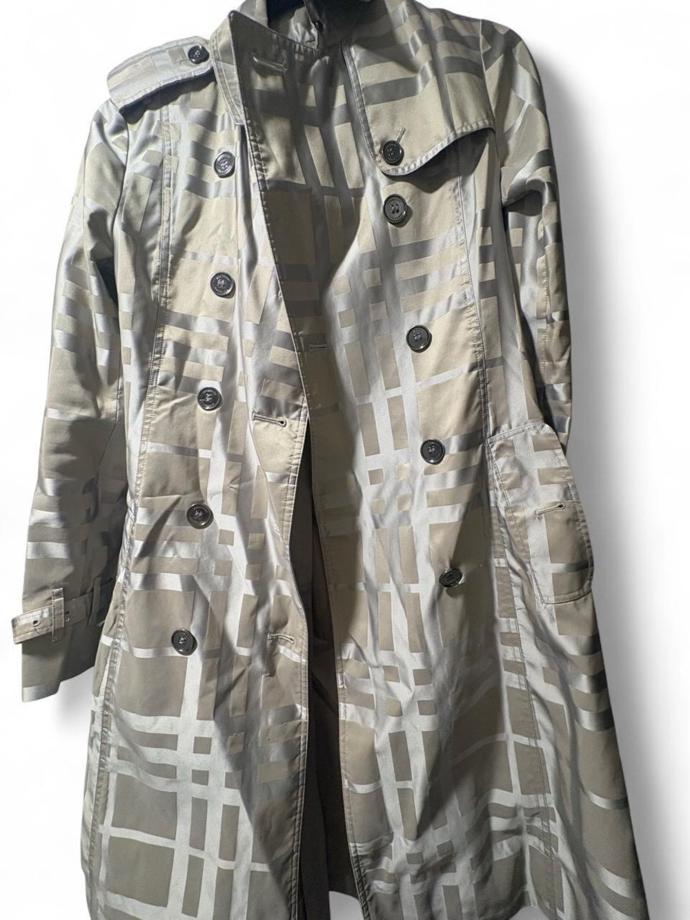 Burberry Plaid Trench Coat